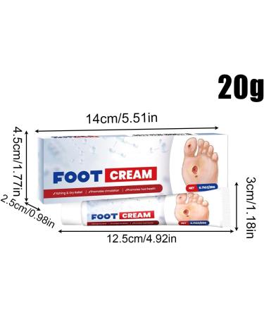  Mimoqk Foot Cream Cracked Heel Balm 20g Soothing Non Greasy Moisturizer for Athlete Travel Knee Care Skin Health Repair Relief Softening Hydrating Overnight Use Multicolor - Buy Online on GoSupps.com