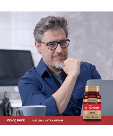 Piping Rock Astaxanthin Supplement 5mg | 120 Softgel Capsules | from Haematococcus Pluvialis Algae Extract | Non-GMO Gluten Free - Buy Online on GoSupps.com