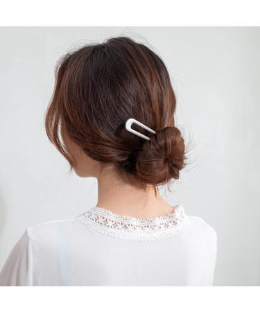 6-Piece Metal U Shaped Hair Pins Set - French Hairpin Forks Bobby Pin Kit for Women and Girls Hairstyles - Silver, Gold, Rose Gold - Buy Online on GoSupps.com