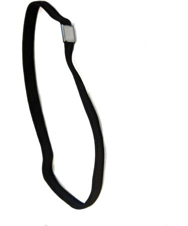 Long Plain Black Headband Hair Elastics With Metal Hairbands Gym Sport Football for Women Girls by Glitz4Girlz - Buy Online on GoSupps.com