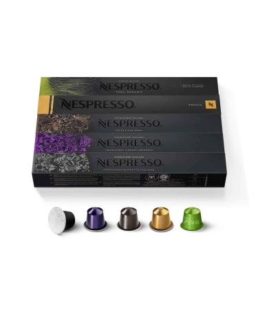 Nespresso Nespresso Original - Assortment Discovered 50 Capsules de caf Ispirazione Italiana & Espresso - 10x Arpeggio 10x Ristretto 10x Roma 10x Volluto 10x Peru Organic