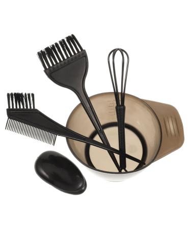 Lurrose Hair Dye Brush and Bowl Set Hair Color Brush Mixing Bowl Kit Tint Comb Ear Cover Hair Coloring Applicator Tools Barber for Salon Home
