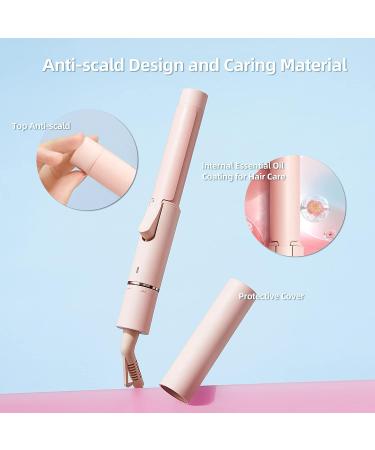 NOVUS Mini Curling Iron for Short Hair - Dual Voltage Ceramic Wand for Fast Heat-Up - 1 Inch Pink Portable Curler - Buy Online on GoSupps.com