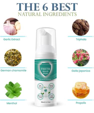 Jorondy Teeth Mouthwash & Whitening Foam | Herbal Stain Removal | Effective Oral Care (2PC) - Buy Online on GoSupps.com