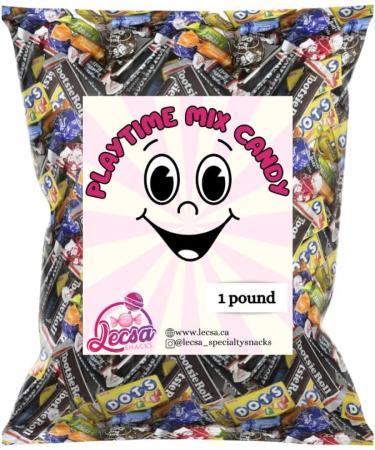 Playtime Mix Candy - Assorted Tootsie Candy Flavors - Fun Size Candy Snacks - Bulk Candy- Lecsa Specialty Snacks (1 Lb) 1 Pound - Buy Online on GoSupps.com