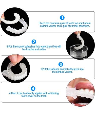 Buy Flipped Warm Teeth - 2 Pairs of Cosmetic Temporary Braces Provisional Dentures & Artificial Veneers for a Perfect Smile - Buy Online on GoSupps.com