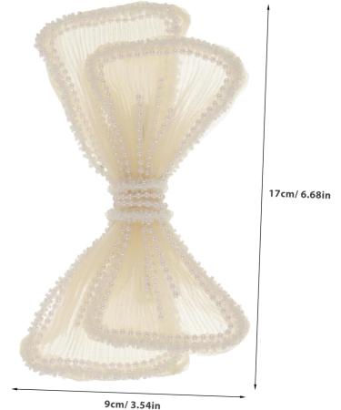 FOMIYES 1pc Bow Hairpin Wedding Hair Clips for Brides Vintage Hair Bows Hair Accessories for Women Wedding Hair Bows Barrettes Bowknot Hairpins Cotton Yarn Girl White Dress Crocodile Skin - Buy Online on GoSupps.com