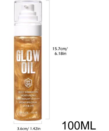  G n rique Body Glow Oil Full Body Sunscreen Natural Brightening Moisturizer 100 ml Lightweight SPF50 Oils for Radiant Skin Travel Beach Camping Cycling Outdoor Activities - Buy Online on GoSupps.com