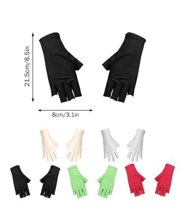Vipomkowa Nail Machine Special Gloves For Nail Salon Baking Lamp Heat Insulation Sun Breathable Nail Leakage Gloves Nail Stand Holder A Grey - Buy Online on GoSupps.com