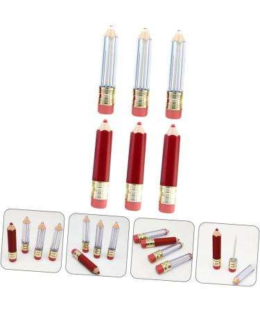 Homoyoyo Lot de 6 Tubes de Gloss L vres Vides 5 Ml Forme Crayon Transparent et Rouge Rechargeables DIY Maquillage L vres Voyage - Buy Online on GoSupps.com