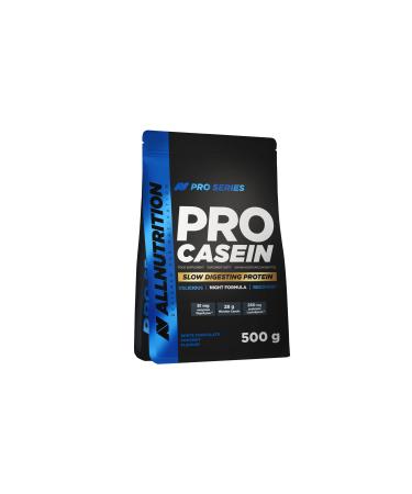 ALLNUTRITION Pro Casein Slow Digesting Protein Food Supplement - Micellar Casein with Probiotics and Enzymes - Night Formula for Muscle Recovery 500g White Chocolate Coconut