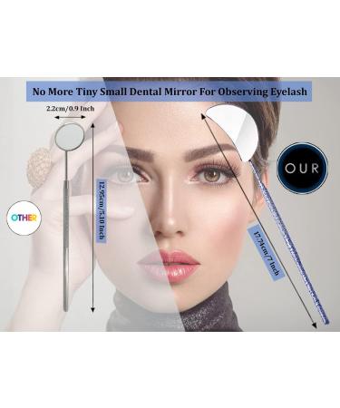 Buy Lash Mirror - Stainless Steel Half-Moon Eyelash Extension Tool for Women & Girls | Large Makeup Inspection Mirror ELM-01 - Buy Online on GoSupps.com