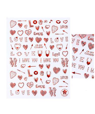 Decoration Charms Adhesive Decals Sliders Nail Stickers Lover Heart Lip 3D Valentine(08) Style8