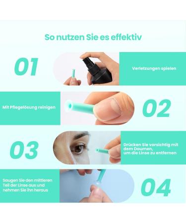 Buy Prousky Soft Contact Lenses with Insertion Tool - 4 Pieces of Green Silicone Suction Bottles for Easy Use - Buy Online on GoSupps.com