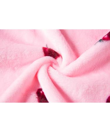 XINNE Soft Bathrobe for Boys & Girls - Cute Strawberry Pattern Toddler Flannel Hoodie Sleepwear - Pink Size 110 - Buy Online on GoSupps.com