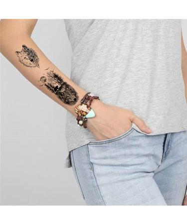 Realistic Eagle Wolf Temporary Tattoos - 20 Sheets | 3D Fake Wolves & Owl Animals Stickers for Men and Women - Buy Online on GoSupps.com