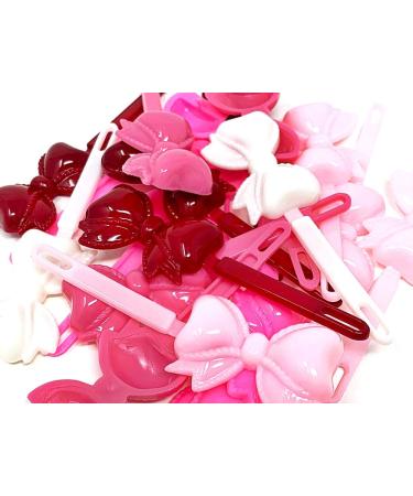 Tara Girls Self Hinge Bow Hair Barrettes 18-Piece Set in Pink Mix - Buy Online on GoSupps.com