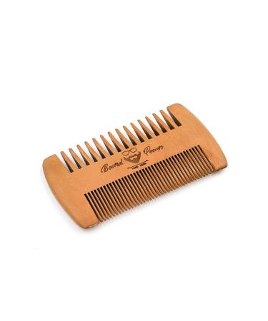 Menesia Wooden Beard Comb with Durable Case - Fine & Coarse Teeth - Men's Beard, Mustache, and Hair Grooming - Brown Deer Design - Buy Online on GoSupps.com