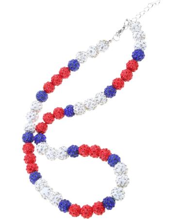 OralGos Fashion Disco Ball Necklace - Rhinestone Baseball Clavicle Chain for Athletes - Sporty Blue Jewelry - International Shipping Available - Buy Online on GoSupps.com