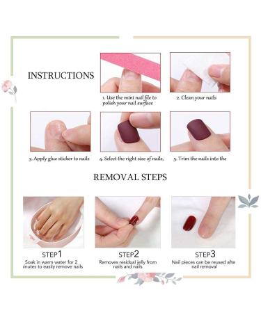 Brinote Square False Nails Nude Medium Length French Fake Nails - 24Pcs Full Cover Acrylic Press on Nails for Women and Girls - Buy Online on GoSupps.com