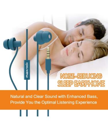 MAXROCK Sleep Earplugs - Noise Isolating Earbuds for Insomnia, Side Sleepers, Snoring, Travel - Blue - Buy Online on GoSupps.com
