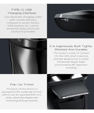 Head Shavers for Bald Men - Rechargeable IPX7 Waterproof Electric Rotary Shaver with Pop-up Trimmer - Wet and Dry Use (Blackstone 3 - Buy Online on GoSupps.com