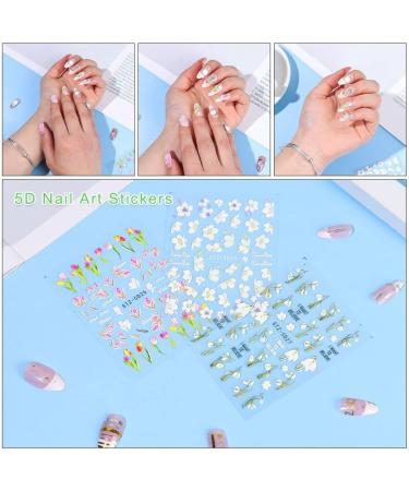 DIY Embossed Decals Stickers & Decals Adhesive Nail Art Sticker Wedding Nail Nail Art 5D Decals(1) Style1 - Buy Online on GoSupps.com