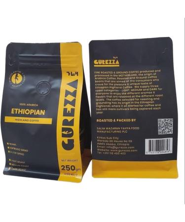 Gurezza coffee fine roasted coffee beans directly from the Motherland of the arabica coffee Amazing coffee roasted to perfection (Light roasted coffee beans 500gr) - Buy Online on GoSupps.com
