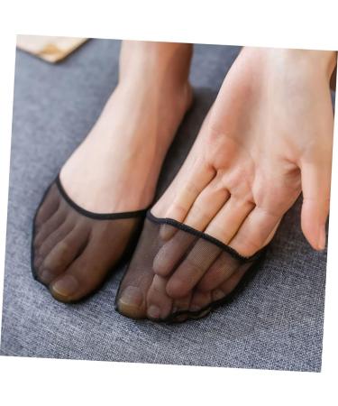 Beaupretty 8 Pairs Half Socks Heel Protector Wear-Resistant Metatarsal Pads Toe Protectors Non Socks Outdoor Accessories Compact Toe Socks Foot Supply High Heels Forefoot Pad Women's Lace Net - Buy Online on GoSupps.com