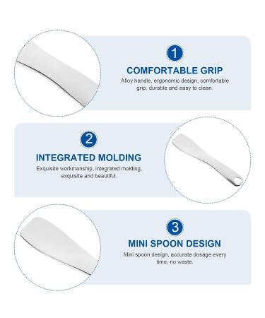 LEORX Makeup Spatula Set - Small Alloy Face Cream Spoon, Mask Scoop Beauty Tools (Silver) - Buy Online on GoSupps.com
