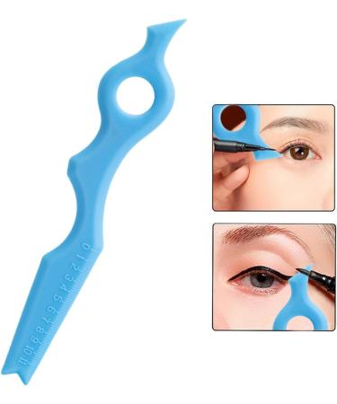 Eyebrow Pencil Stencil Silicone Tool Applicator Eyeliner - Reusable Silicone Eyeliner Applicator Tool for Women Girls Eyelash Eyeliner Beginners Blue - Buy Online on GoSupps.com