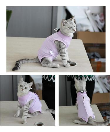YouLhamy Katzenbody - Post-Op Recovery Suit for Cats | Anti-Lick Wound Protection | Purple Size S - Buy Online on GoSupps.com