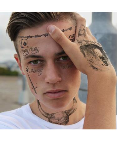 Skull Flail Circular Saw Hammer Temporary Tattoos 2020 | Hand & Face | Skin Safe | USA Made | Removable - Buy Online on GoSupps.com