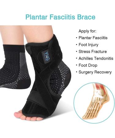 Yosoo Health Gear Night Splint for Plantar Fasciitis - Orthopedic Support Brace with Massage Roller Ball for Pain Relief & Rehabilitation - Buy Online on GoSupps.com