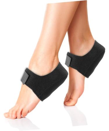 Healeved Rubber Heel Pad | Washable Heel Cushions for Men & Women | Silicone Heel Protectors - 1 Pair 9x9cm Black - Buy Online on GoSupps.com