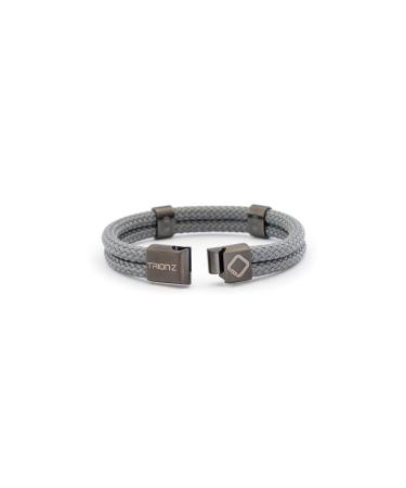 Zen Loop Duo Magnetic Field Therapy Wristband for Women & Men Featuring Patented ANSPO Technology (Charcoal X-Large) Charcoal X-Large
