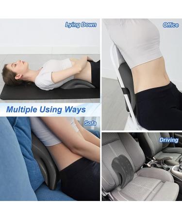 Veneka Lumbar Vertebrae Back Support Pillow - Pain Relief for Lower Back | Traction & Comfort in Black - Shop Internationally! - Buy Online on GoSupps.com