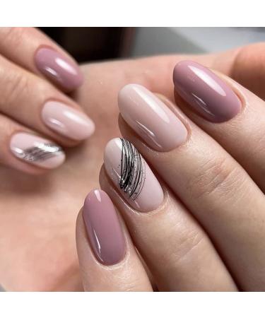 Sethexy Almond Short False Nails - Pink & Black - 48 Piece Press-On Acrylic Nails with Glue for Women & Girls - Perfect for Easy Nail Art - Buy Online on GoSupps.com