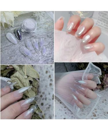 White Pearl Chrome Nail Powder - Shiny Mirror Effect Glitter for Nail Art Jewelry - Metallic Pigment for Magic Nails - Buy Online on GoSupps.com