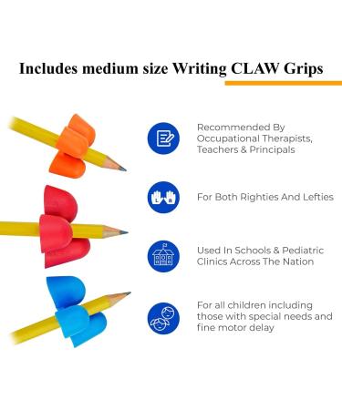 The Pencil Grip Writing CLAW Medium Size Pack Red And Blue Grips Set of 12 - TPG-21212 - Buy Online on GoSupps.com