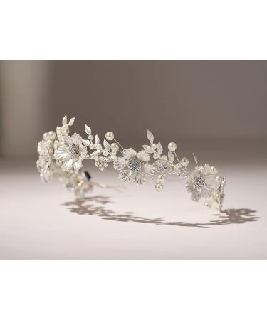 SWEETV Silver Bridal Headband Tiara for Wedding & Prom - Hair Accessories for Brides - Buy Online on GoSupps.com