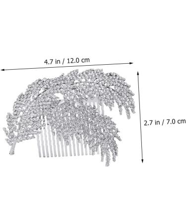 Angoily 1pc Wedding Hairpin Decorative Hair Combs Hair Clip for Wedding Silver Hair Clip Wedding Hair Comb Rhinestone Side Comb Bridal Hair Accessories Headgear Bride Rhinestone Fine - Buy Online on GoSupps.com