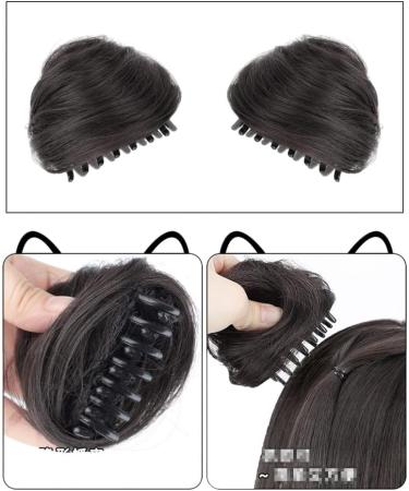 Cat Ears Hair Donut Chignon Claw Clip in Messy Hair Bun Space Bun Hair Pieces Cat Ears Bun Hair Extensions Wig Accessory Ponytail Hairpieces for Women Girls (Dark Brown) - Buy Online on GoSupps.com