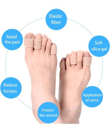 5 Pc Toe Tubes Sleeves & Cushions - Soft Corn Gel Pad Protectors for Corns, Blisters, Calluses - Multi Size Toe Protectors for Toes & Fingers - Buy Online on GoSupps.com