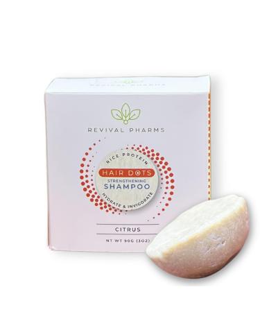 Hair Dot: Strengthening Solid Shampoo Bar 3 oz Citrus Rice Protein