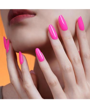 Pink Semi Cured Gel Nail Strips - 20Pcs French Manicure Stickers for Long Lasting Results - Buy Online on GoSupps.com
