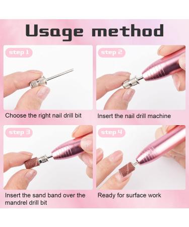 10-Piece Rolybag Nail Drill Bits Set for Electric File Sanders - 3/32 Inch Mandrels for Manicures, Pedicures, Home, Salon & Spa - Buy Online on GoSupps.com