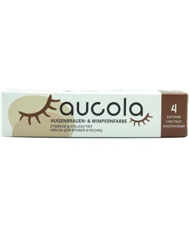 Aucola Eyebrow and eyelash tint 8 radiant shades mixable intensive coverage lasting up to 6 weeks creamy consistency volumizing 4 chestnuts 15 ml - Buy Online on GoSupps.com
