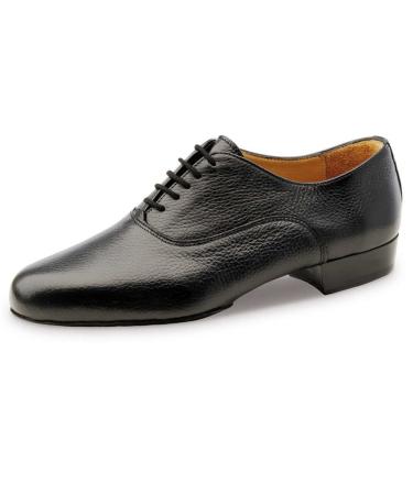 Werner Kern Men's Dance Shoes 28034 - Leather Black - X-Wide - 2.5 cm Standard Heel - Made in Italy 44 EU Black