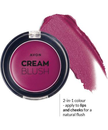 Avon Cream Blush Plum Pop: Lightweight, Easy-to-Blend Formula for Natural Lip and Cheek Colour - Buy Online on GoSupps.com